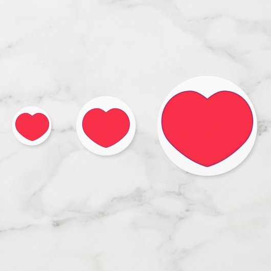 Confettis Coeurs rouges (Devant)