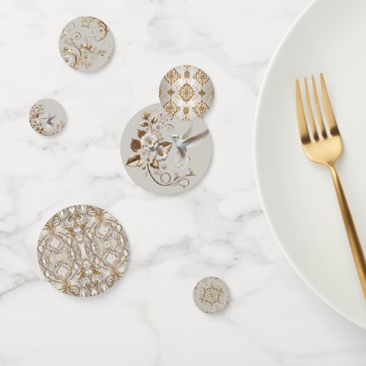 Confettis Colibri blanc (Groupe)