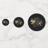 Confettis Colibri noir et or (Derrière)