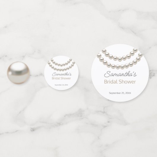 Confettis Collier de perles élégant pour Baby Shower (Devant)