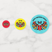 Confettis Coloré Abstrait Scarab Beetles Joyeux anniversaire (Devant)