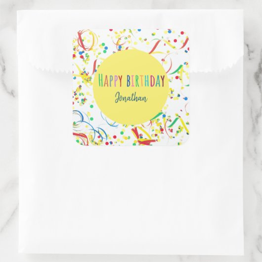 Confettis coloré Autocollant de custom (Sac)