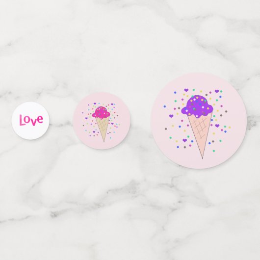 Confettis cônes de crème glacée (Derrière)