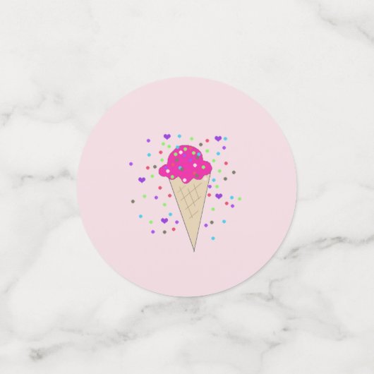 Confettis cônes de crème glacée (Petit recto)