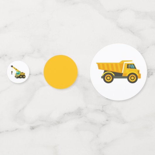 Confettis Construction Camion Anniversaire Décor (Derrière)