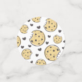 Confettis Cookies, Coeurs, Anniversaire (Petit recto)