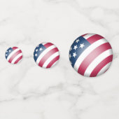 Confettis Cool du drapeau patriotique des États-Unis d'Améri (Devant)