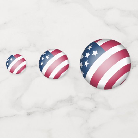 Confettis Cool du drapeau patriotique des États-Unis d'Améri (Derrière)