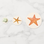 Confettis Coques d'huîtres de mer, étoiles & perles sur tabl (Derrière)