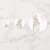 Confettis Coquette rose Bow Pierre le lapin 1er anniversaire (Devant)