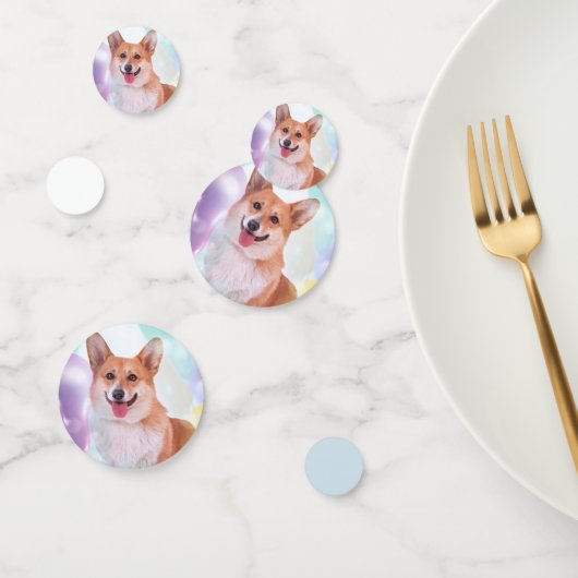Confettis Corgi gallois souriant (Groupe)