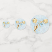 Confettis Côté Chic | Récif de corail bleu et or (Derrière)