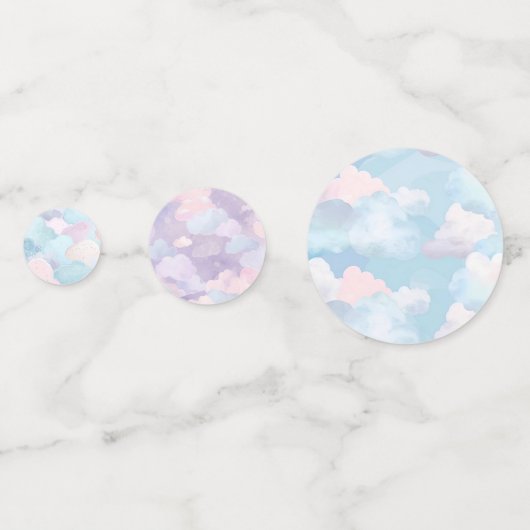 Confettis Coton Candy Pastel Nuages (Derrière)