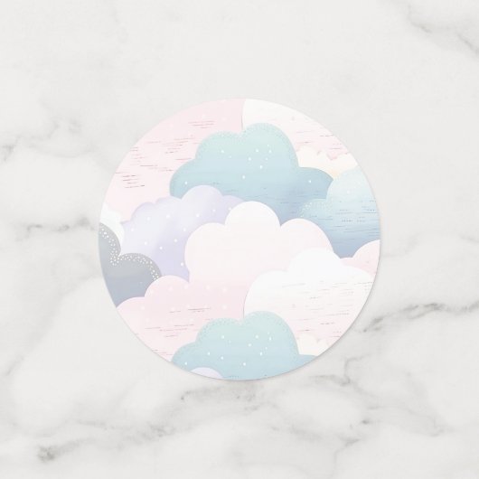 Confettis Coton Candy Pastel Nuages (Petit recto)