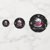 Confettis Coupe de Noël de chocolat chaud | Black (Devant)