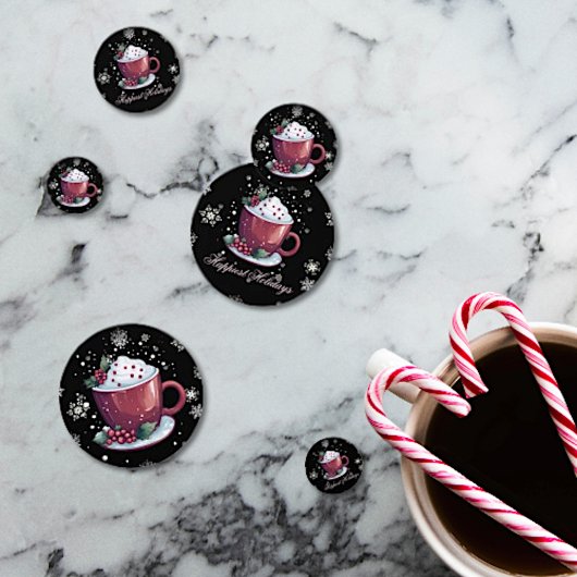 Confettis Coupe de Noël de chocolat chaud | Black