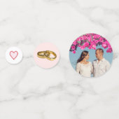 Confettis Couple Tropical Floral Mariage (Derrière)