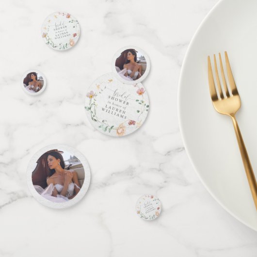 Confettis Couronne de fleurs de jardin rose fardée pour la d (Groupe)