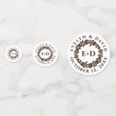 Confettis Couronne de rose intégrée sur mariage en papier kr (Derrière)