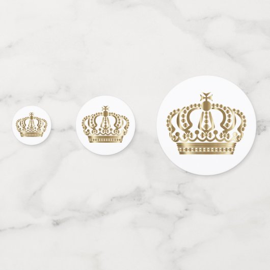 Confettis Couronne royale d'or pourpre (Derrière)