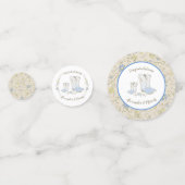 Confettis Cowboy Baby shower Pays Western Blue Boy (Devant)