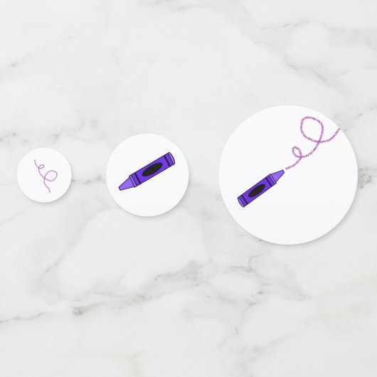 Confettis Crayon pourpre (Derrière)