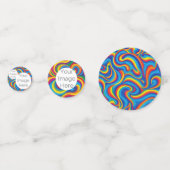 Confettis créer son propre papier photo texte modèle arc-en- (Derrière)