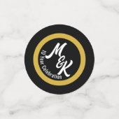 Confettis Créer une célébration de l'or noir personnalisée (Petit recto)