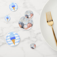 crème glacée douce 1ère fête d'anniversaire bleu p