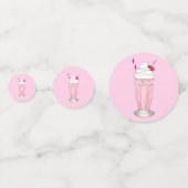 Confettis Crème glacée Shoppe fraise rose Shake Milkshake (Derrière)