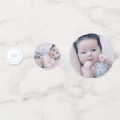 Confettis Croix Bleue et Blanche - Photo - Baptême (Derrière)