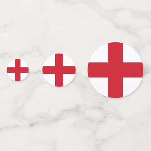 Confettis Croix de St George ~ Drapeau d'Angleterre (Devant)