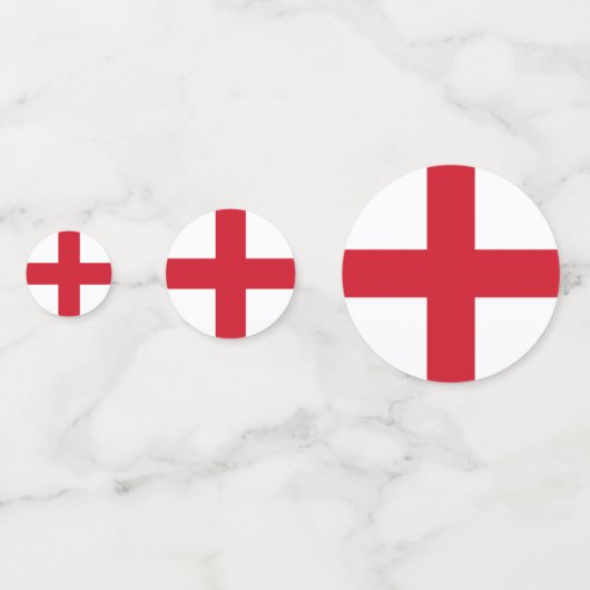 Confettis Croix de St George ~ Drapeau d'Angleterre (Derrière)