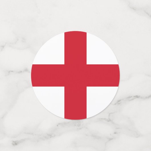 Confettis Croix de St George ~ Drapeau d'Angleterre (Petit recto)