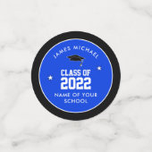 Confettis Custom Blue Class of High School Graduation (Petit recto)