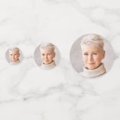 Confettis Custom Photo Glam Blue Glitter Drip 50th Birthday (Derrière)