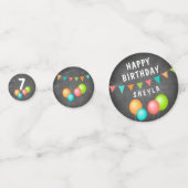 Confettis Cute Balloon Bunting Flag Chalkboard Kid Birthday (Devant)