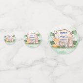 Confettis Cute Bear squirrel jungle tropicale fête d'anniver (Devant)