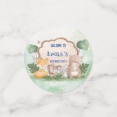 Confettis Cute Bear squirrel jungle tropicale fête d'anniver (Petit recto)