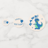 Confettis Cute Blue Green Dinosaur table de fête d'anniversa (Devant)