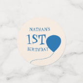 Confettis Cute Blue Green Dinosaur table de fête d'anniversa (Petit recto)