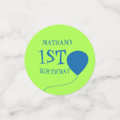 Confettis Cute Blue Green Dinosaur table de fête d'anniversa (Petit recto)