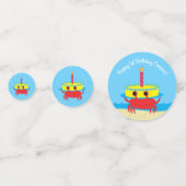 Confettis Cute Crab Beach 1er anniversaire (Devant)