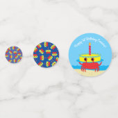 Confettis Cute Crab Beach 1er anniversaire (Derrière)