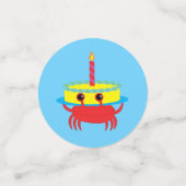 Confettis Cute Crab Beach 1er anniversaire (Petit recto)
