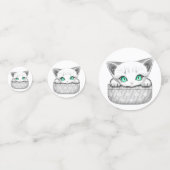 Confettis Cute de chat et pointe joueuse à partir d'une poch (Devant)