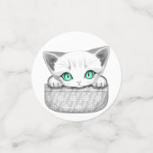 Confettis Cute de chat et pointe joueuse à partir d'une poch (Petit recto)