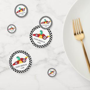 Confettis Cute Dinosaur Anniversaire voiture de course enfan