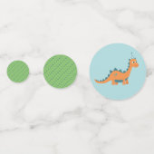 Confettis Cute Dinosaur portant le casquette de fête d'anniv (Devant)