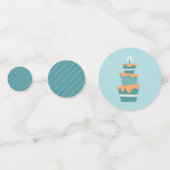 Confettis Cute Dinosaur portant le casquette de fête d'anniv (Derrière)